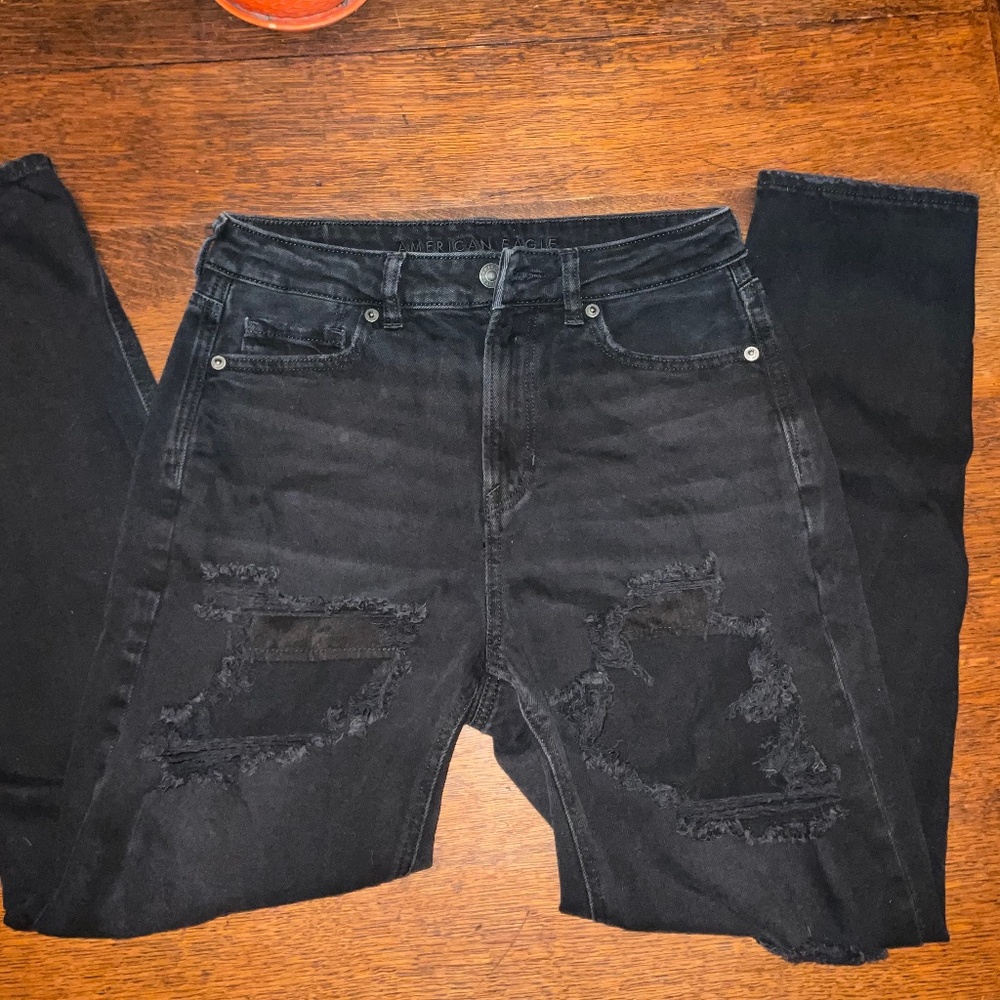 American Eagle  black size 4 Regular Mom jeans